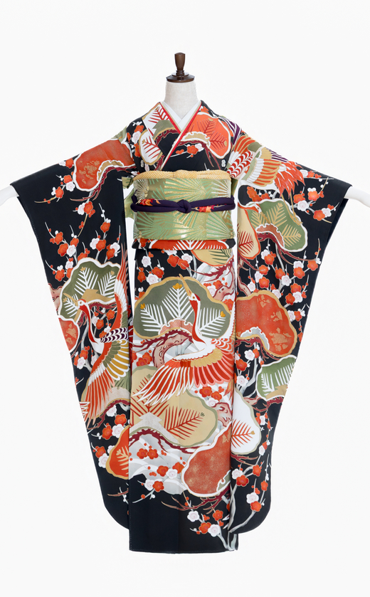 丹頂鶴に松竹梅（正面）