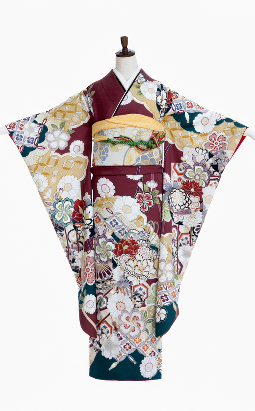 薬玉に四季吉祥文様（正面）