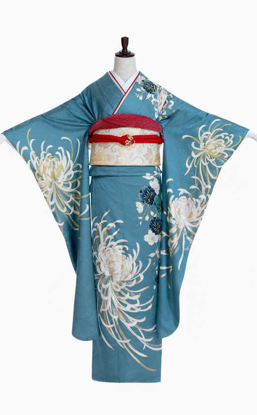 枝垂れ桜に乱菊（正面）